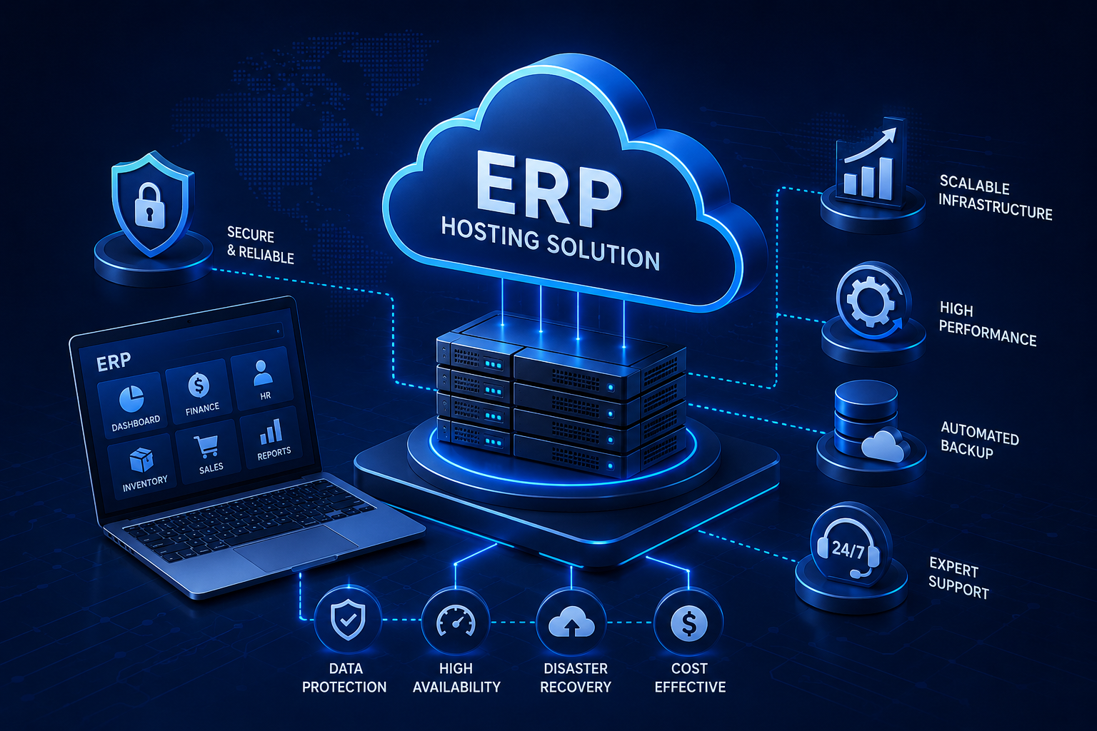 ERP hosting cloud dashboard